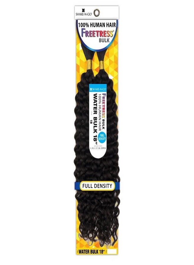 FREE TRESS FreeTress Human Hair Braids - Water Bulk 18" (Color:1B OFF BLACK)