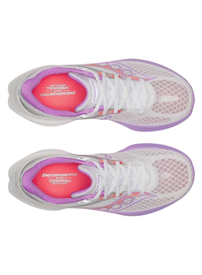 saucony Women's Endorphin Speed 5 Sneaker, White/Crocus, 41 EU - Image 5