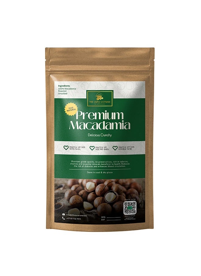 The Caphe Vietnam Premium Macadamia Nuts - 500 G | VIP Size Double Tank | Unsalted & Roasted | Premium Vietnamese Macadamia Nuts  - Image 1