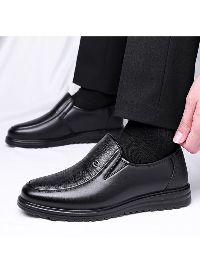 Poitulas Bartoli Men's Slip-on Business Casual Shoes Comfortable Lightweight Round Toe Formal Work Shoes Men 9166 Black Size 42 - Image 2