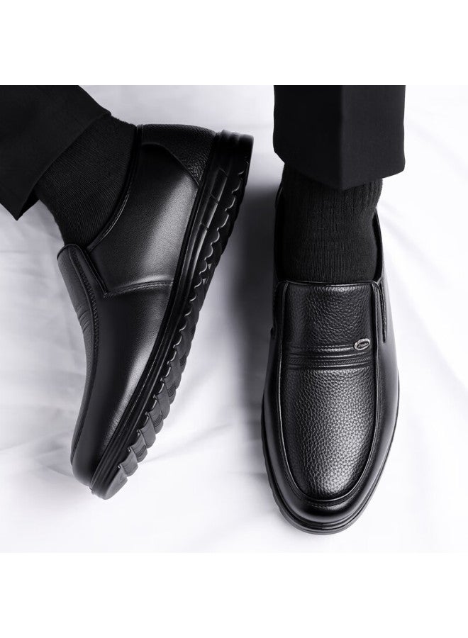 Poitulas Bartoli Men's Slip-on Business Casual Shoes Comfortable Lightweight Round Toe Formal Work Shoes Men 9166 Black Size 42 - Image 1