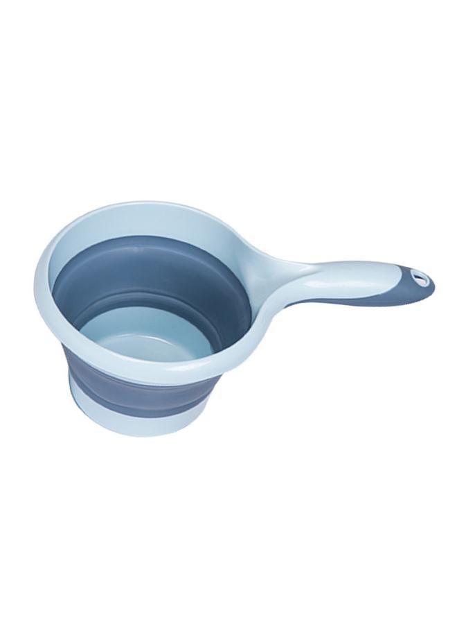 Thoraya Folding Water Ladle Multifunctional Hangable Collapsible Bath Ladle for Kitchen Bathroom Sky Blue - Image 2