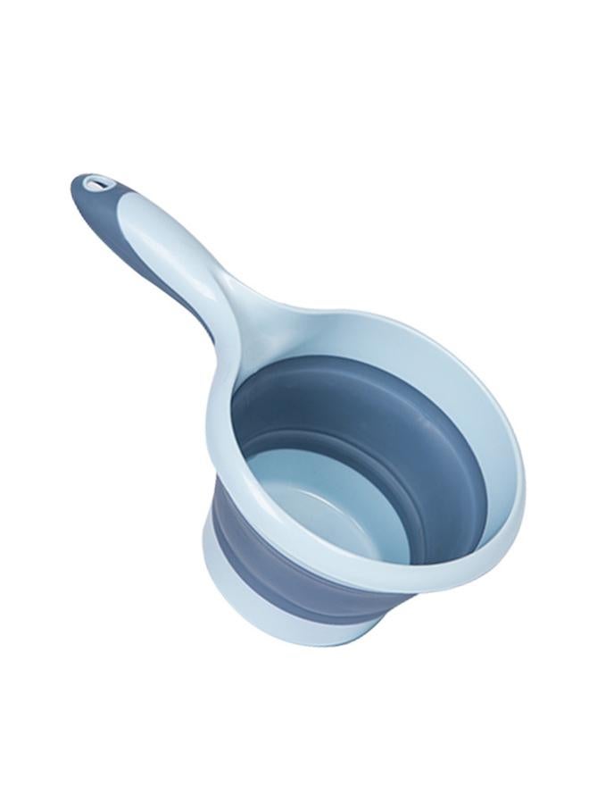 Thoraya Folding Water Ladle Multifunctional Hangable Collapsible Bath Ladle for Kitchen Bathroom Sky Blue - Image 1