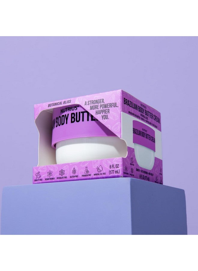 Nutrius Brazilian Body Butter Cream Botanical Bliss - Infused with Exquisite Botanicals for Luxurious Hydration and Nourishment - Unveiling Your Skin's Natural Radiance - 6 FL OZ - Image 2