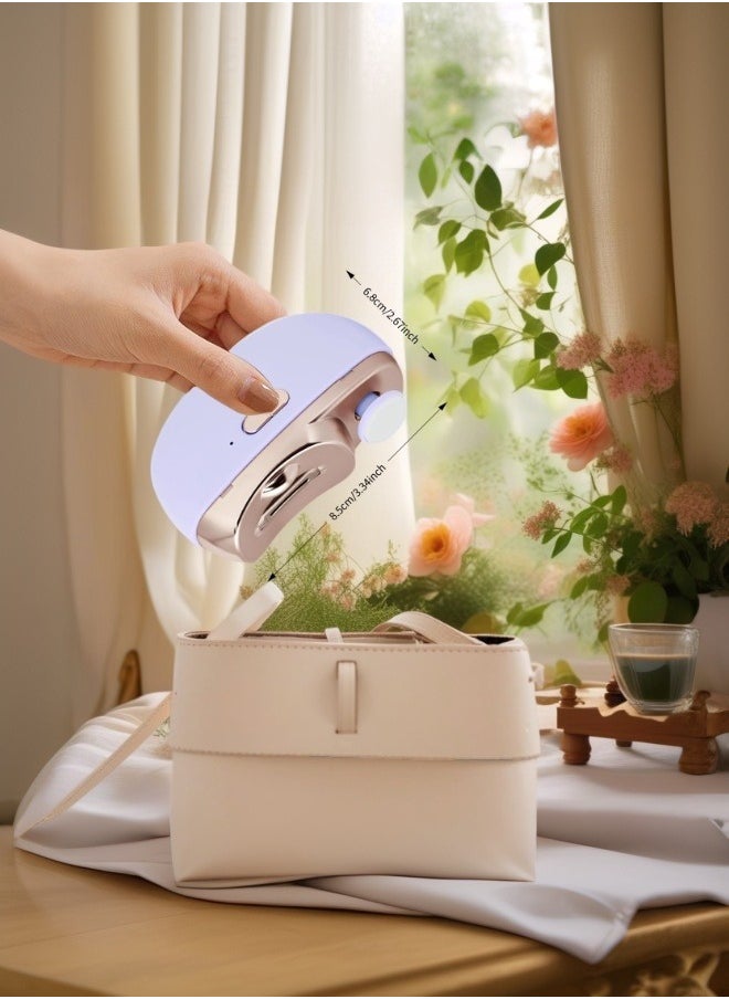 Generic - Multifunctional Electric Nail Clipper 2-in-1 Trimming and Polishing, Curved Blade, 360-Degree Rotating File, LED Light, Silent, ABS Body, Dual Motors, Portable, USB-C Charging Port - Image 1
