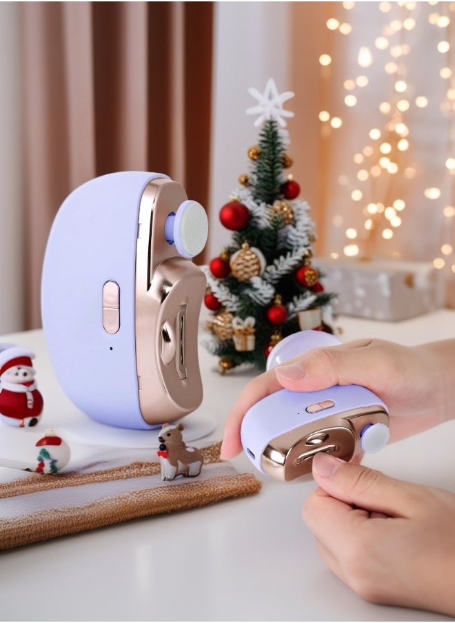 Generic - Multifunctional Electric Nail Clipper 2-in-1 Trimming and Polishing, Curved Blade, 360-Degree Rotating File, LED Light, Silent, ABS Body, Dual Motors, Portable, USB-C Charging Port - Image 1