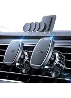 Lisen 2 Pack Magnetic Car Phone Holder Car Mount 6 Military Car Phone Holder Magnetic Hands-Free Vent Mobile Holder for car 6 Metal Plates Fit All iPhone 14/13 Pro Max, Samsung Android  - Image 1