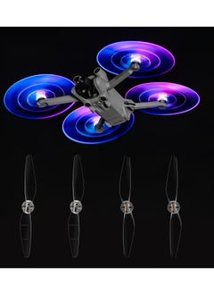 SYOSI مراوح LED لـ DJI Mini 3 / Mini 3 Pro/Mini 4 Pro مراوح LED استبدال شفرات الدعامة ملحقات منخفضة الضوضاء لطائرة DJI Mini 3 Series Drone (زوجان)  - Image 1
