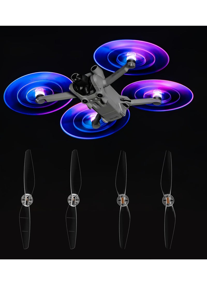 SYOSI - مراوح LED لـ DJI Mini 3 / Mini 3 Pro/Mini 4 Pro مراوح LED استبدال شفرات الدعامة ملحقات منخفضة الضوضاء لطائرة DJI Mini 3 Series Drone (زوجان) - Image 1