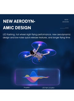 SYOSI مراوح LED لـ DJI Mini 3 / Mini 3 Pro/Mini 4 Pro مراوح LED استبدال شفرات الدعامة ملحقات منخفضة الضوضاء لطائرة DJI Mini 3 Series Drone (زوجان)  - Image 4