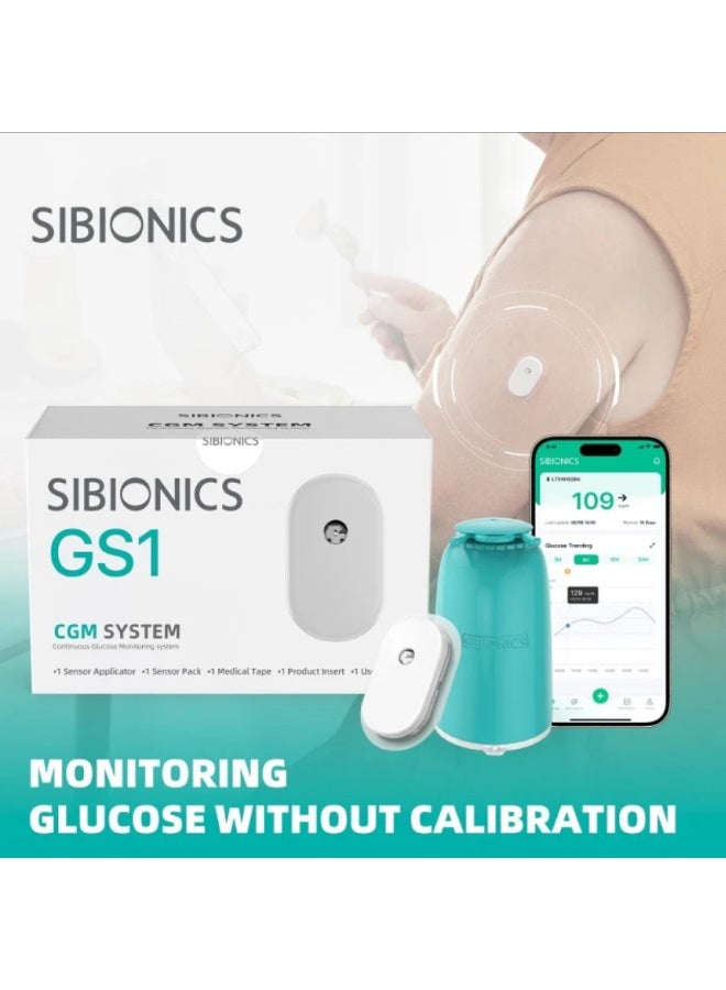 Sibionics GS1 Continuous Glucose Monitoring (CGM) System Painless, and Waterproof Device That Provides Accurate Blood Sugar Readings for 14 Days, Helping You Manage Diabetes Comfortably and Confidently 100% - Image 2