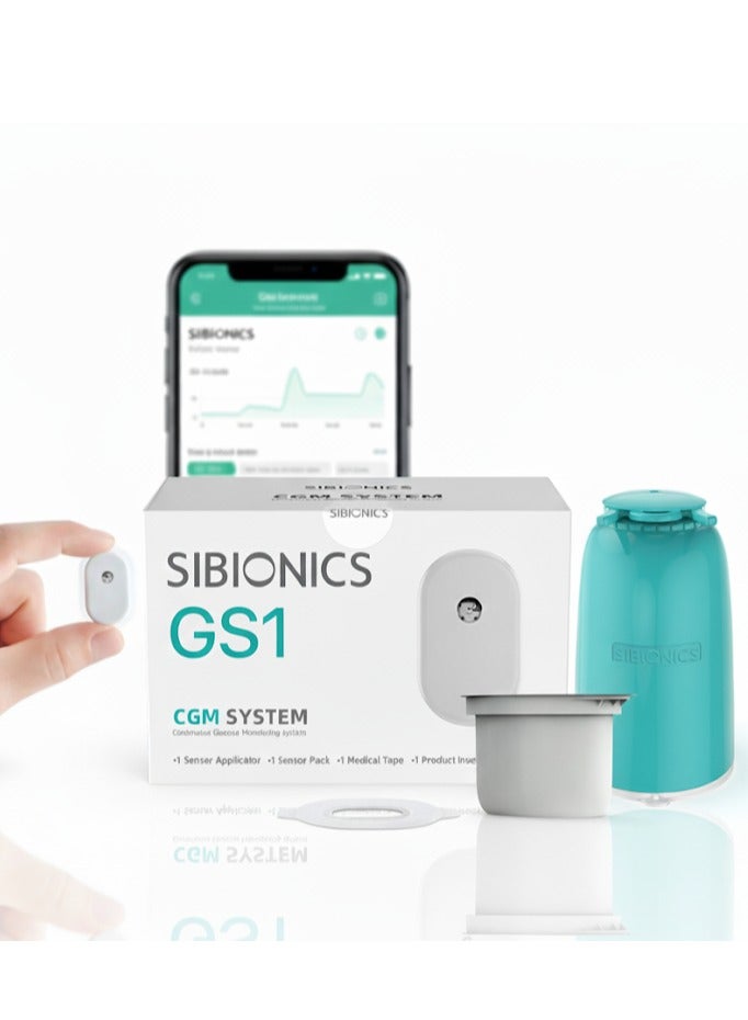 Sibionics GS1 Continuous Glucose Monitoring (CGM) System Painless, and Waterproof Device That Provides Accurate Blood Sugar Readings for 14 Days, Helping You Manage Diabetes Comfortably and Confidently 100% - Image 1