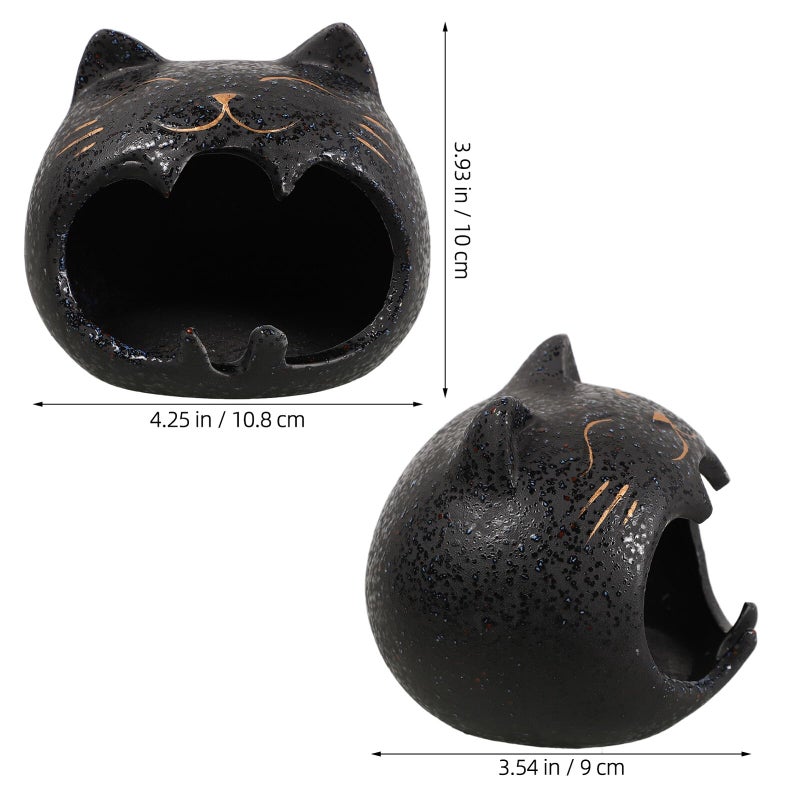 Large Windproof Ceramic Cat Ashtray Indoor Outdoor Use For Home Office Patio - Image 3
