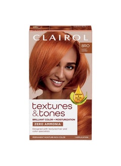 CLAIROL Textures & Tones Permanent Hair Dye 8Ro Sunset Copper Hair Color Pack Of 1  - Image 1