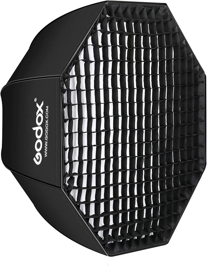 Godox SB-UE120 Octa-Softbox 120cm with Bowens Mount and Grid (Black), SB-GUE120 - Image 1