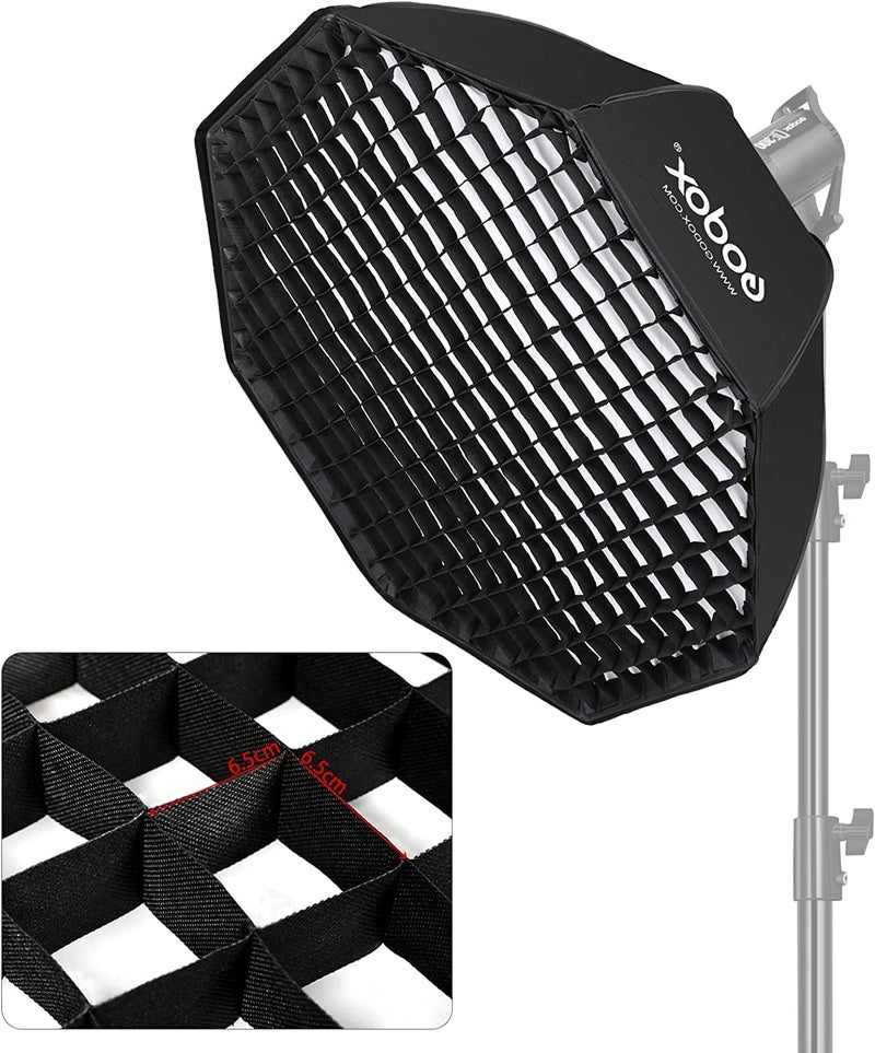 Godox SB-UE120 Octa-Softbox 120cm with Bowens Mount and Grid (Black), SB-GUE120 - Image 2