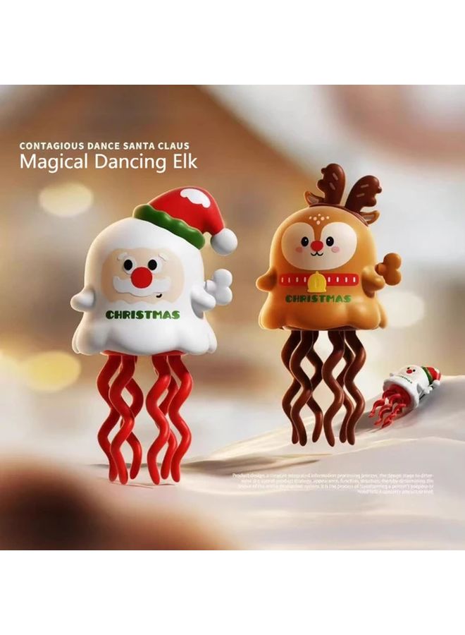 6 قطع سانتا كلوس راقص بالري الأحمر لعبة ملتوية مبدعة هدية - Image 5