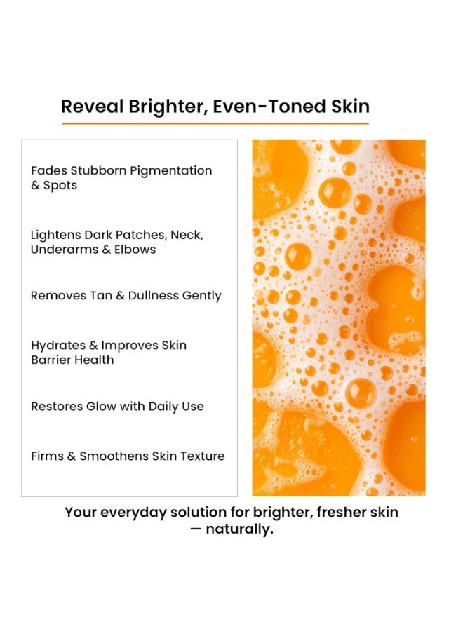 WILD OAK WildOak Brightening & DeTan Body Soap | Pack of 1 x 3 pcs | Cold Pressed Premium Soap for Gentle Exfoliation, Dark Spots & Pigmentation Repair with Kojic Acid, Alpha Arbutin, Niacinamide & Vitamin C - Image 3