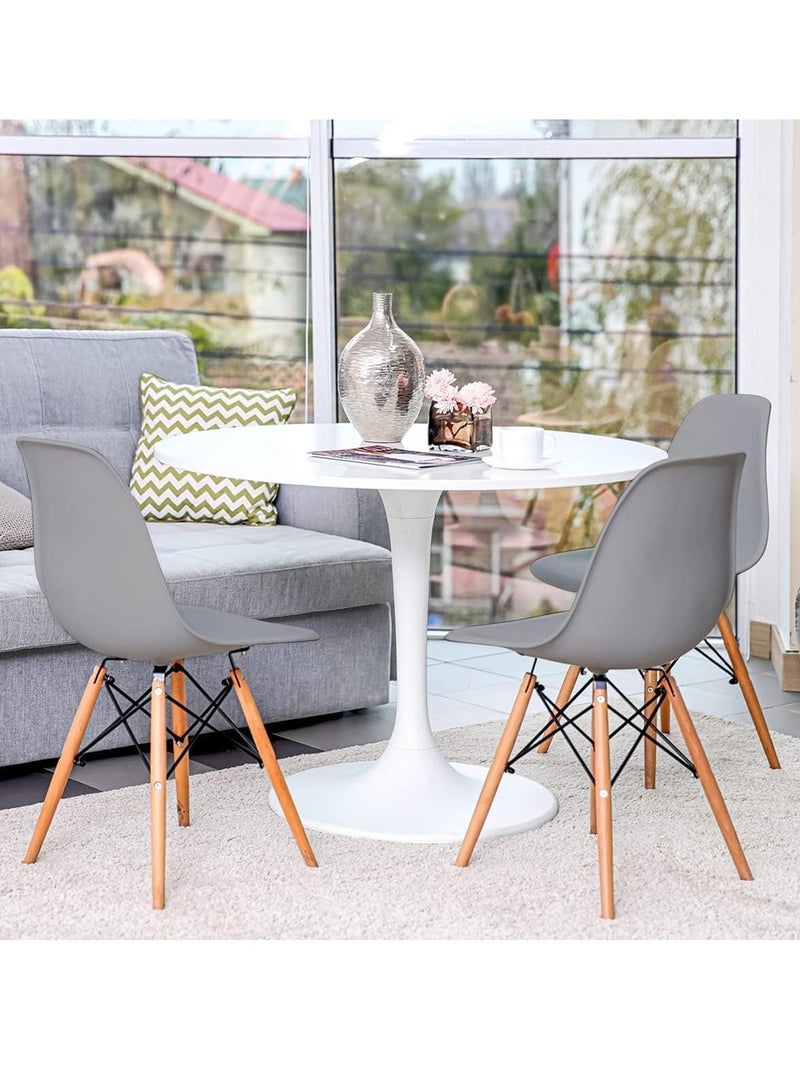 يونيفرسال كراسي الطعام مجموعة من 4 كراسي كرسي بسيط في جنوب أوروبا الظهر نمط السيقان الخشبية كراسي الاستقبال غرفة الطعام مكتب غرفة المعيشة المطبخ شرفة فيلا - Image 2