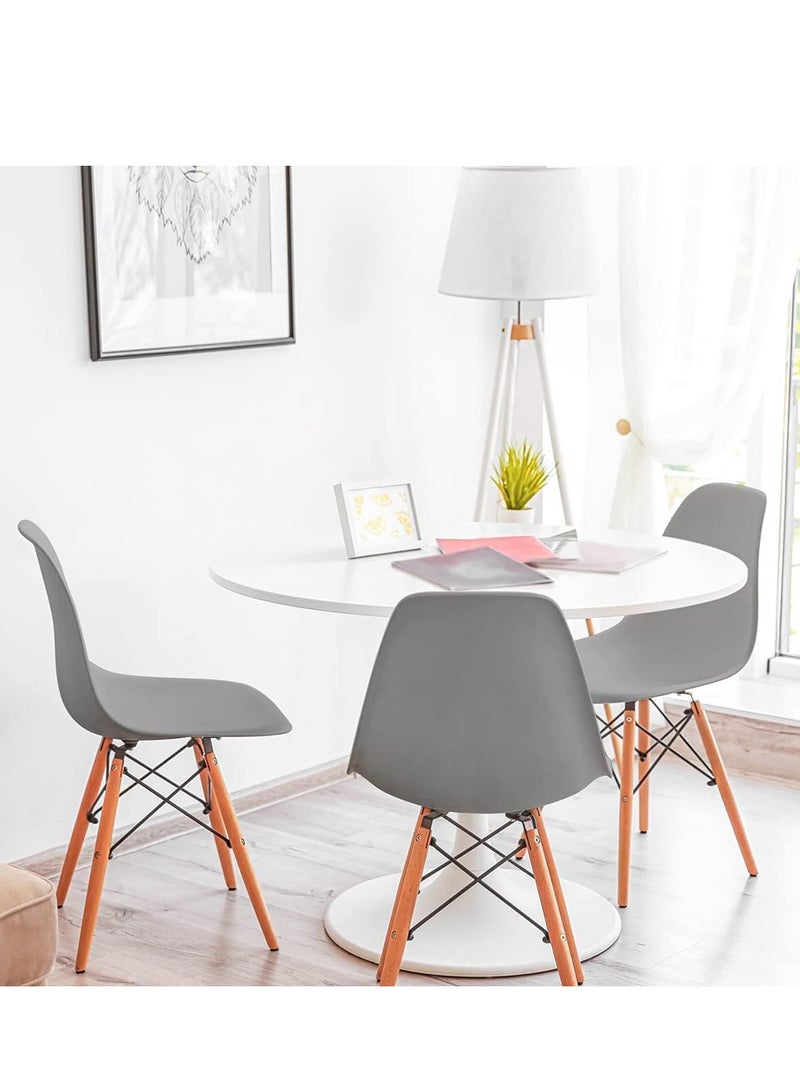 يونيفرسال كراسي الطعام مجموعة من 4 كراسي كرسي بسيط في جنوب أوروبا الظهر نمط السيقان الخشبية كراسي الاستقبال غرفة الطعام مكتب غرفة المعيشة المطبخ شرفة فيلا - Image 3