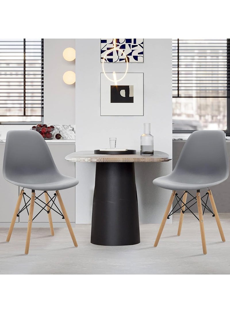 يونيفرسال كراسي الطعام مجموعة من 4 كراسي كرسي بسيط في جنوب أوروبا الظهر نمط السيقان الخشبية كراسي الاستقبال غرفة الطعام مكتب غرفة المعيشة المطبخ شرفة فيلا - Image 4