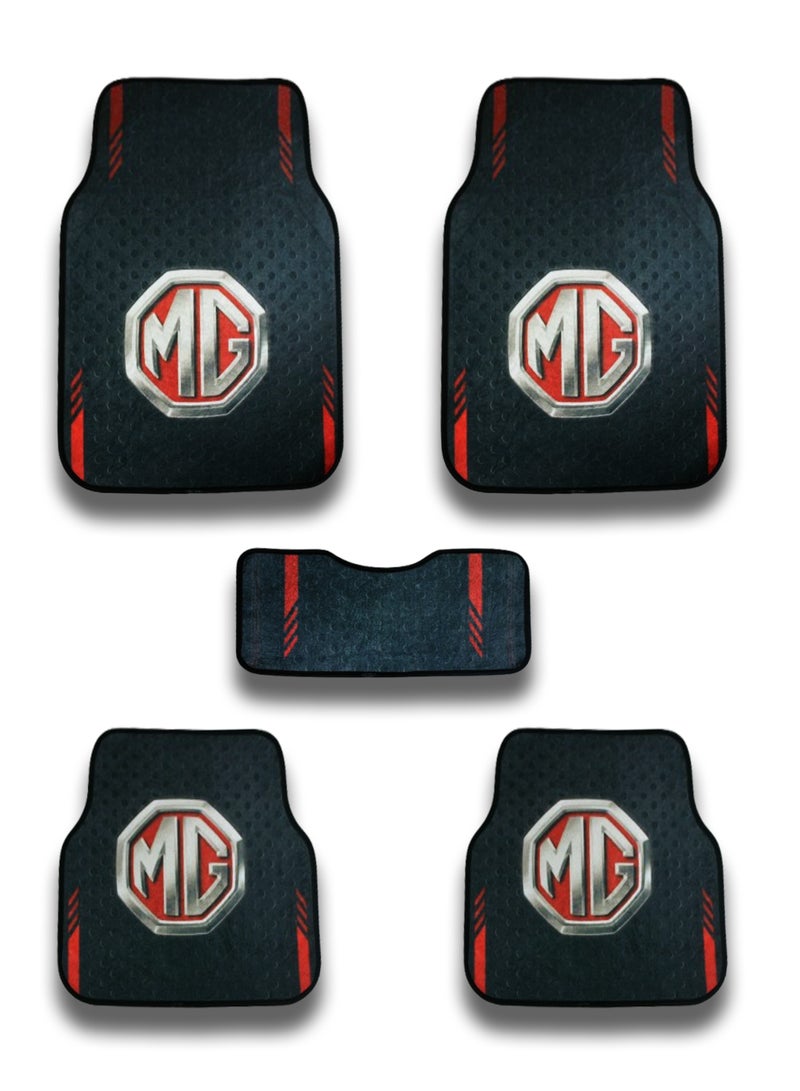 Universal Car Floor Mats Set 5 Pieces Compatible With MG Vehicles Anti Slip Design Durable Easy To Clean Protects Interior From Dirt Dust Mud Water And Daily Spills Front Rear And Center Mats For Daily Use - Image 1