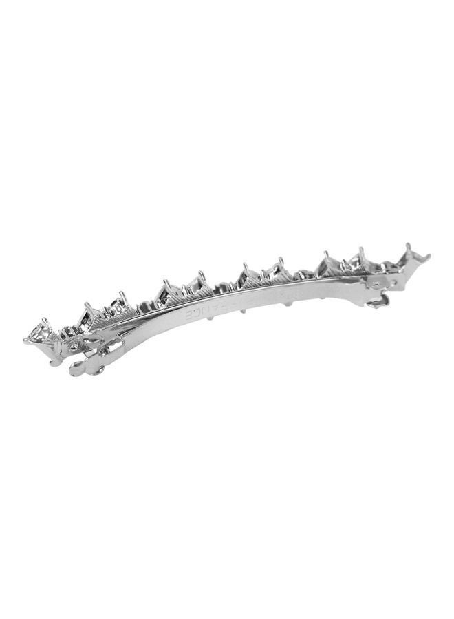 NIBEMINENT Rhinestone Hair Clip Silver 8.5cm - Image 3