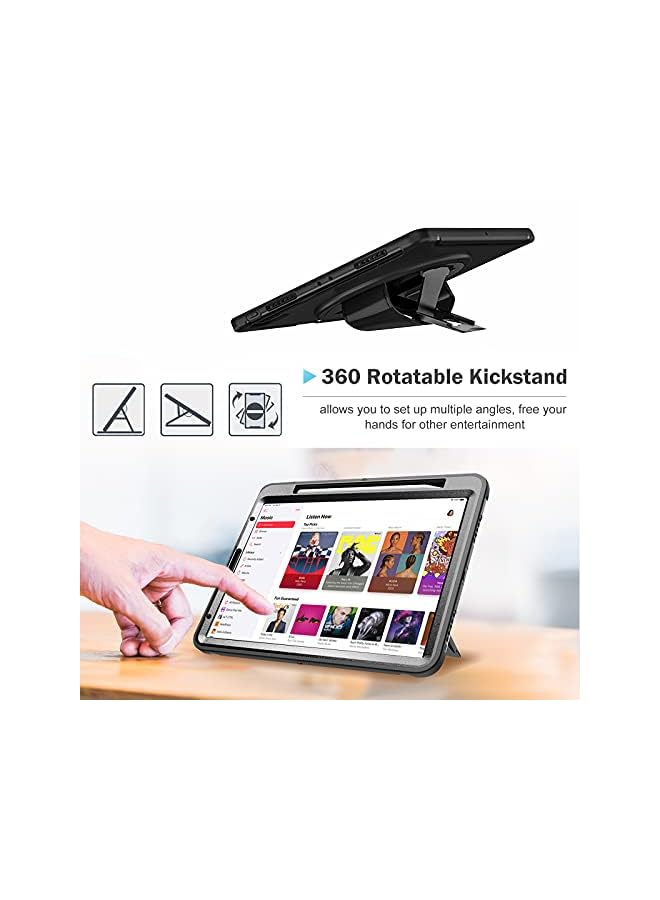 Procases for iPad Pro 11 Inch Case 2022 2021 2020 2018, Rugged Heavy Duty Shockproof Cover Case with Kickstand Hand Strap for iPad Pro 11" 4th 3rd 2nd 1st -Black - Image 5