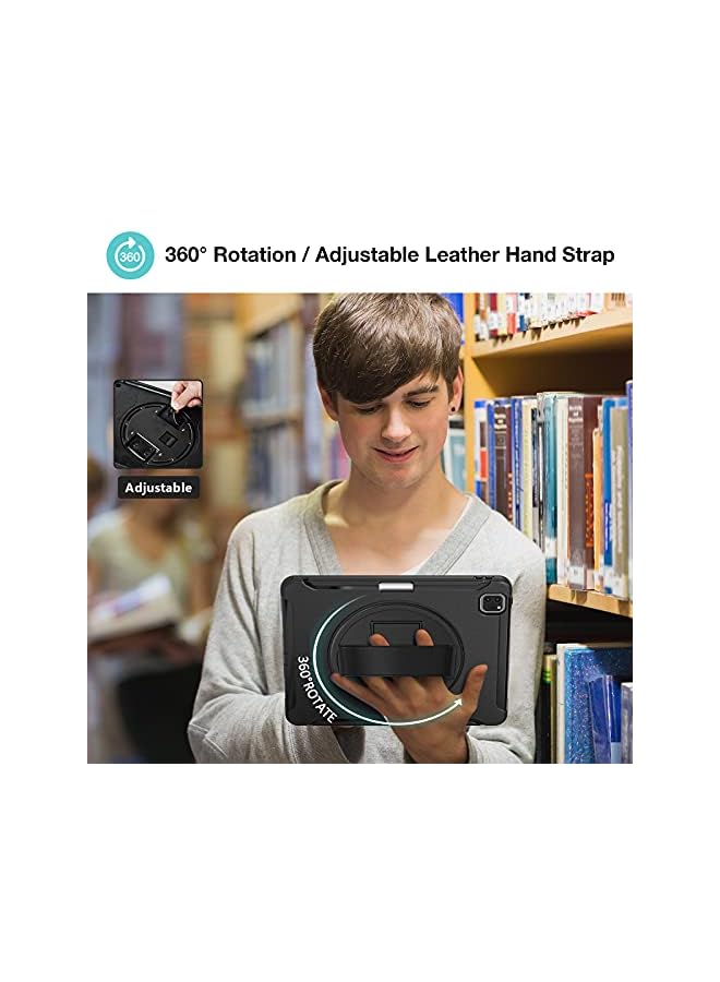Procases for iPad Pro 11 Inch Case 2022 2021 2020 2018, Rugged Heavy Duty Shockproof Cover Case with Kickstand Hand Strap for iPad Pro 11" 4th 3rd 2nd 1st -Black - Image 4