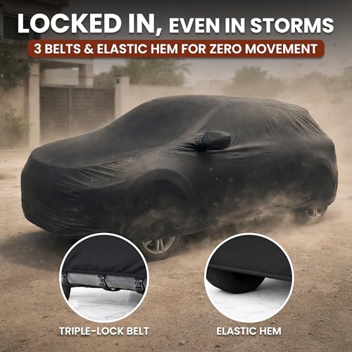 Autofy Car Cover Waterproof Glory for Maruti WagonR [Year 2019 Onwards] - WagonR Car Cover Dust & UV Protection Car Body Cover with Mirror Pocket Soft Cotton Lining - Image 4