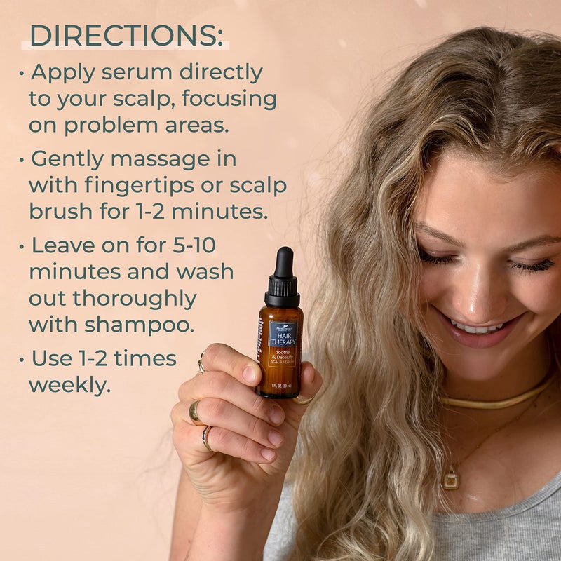 Plant Therapy Hair Therapy Soothe & Detoxify Scalp Serum 1 oz with Hyaluronic Acid & Essential Oils, Remove Product Buildup, Balance Oils, and Stimulate Circulation - Image 2