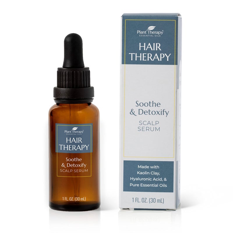 Plant Therapy Hair Therapy Soothe & Detoxify Scalp Serum 1 oz with Hyaluronic Acid & Essential Oils, Remove Product Buildup, Balance Oils, and Stimulate Circulation - Image 1