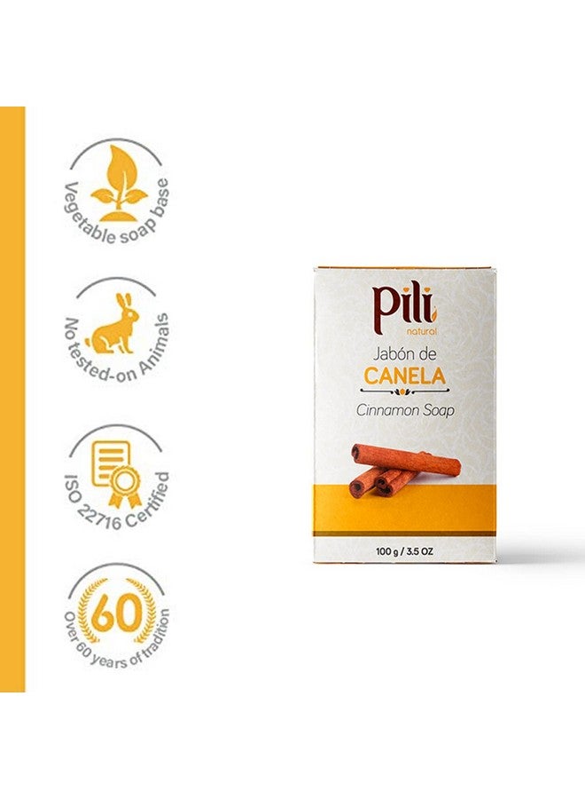 Pili Natural Cinnamon Soap Bars (3 Pack). Face And Body Soap Bars For Women Men Teens And All Skin Types. Jabón De Canela. 3.5 Oz Each. - Image 4