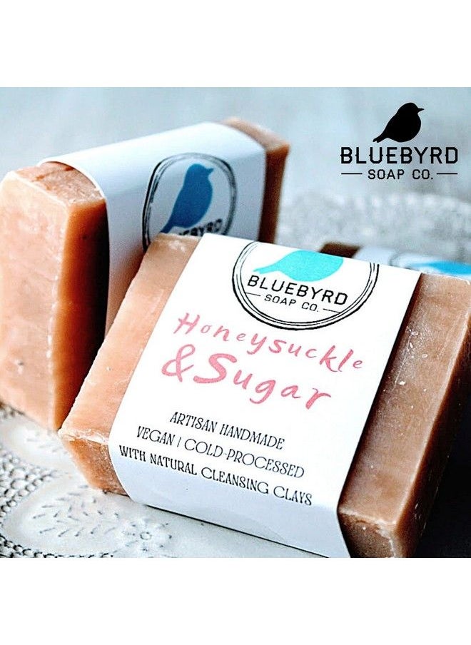 BLUEBYRD SOAP CO. - قوالب صابون مصنوعة يدويًا من السكر وزهر العسل للنساء | صابون نباتي 100% بالطريقة الباردة للوجه واليدين والجسم للنساء | قالب صابون مصنوع يدويًا من طين الكاولين لامتصاص البشرة الدهنية (زهر العسل) - Image 1