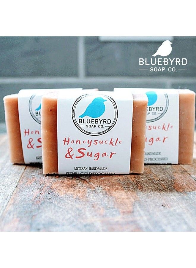 BLUEBYRD SOAP CO. - قوالب صابون مصنوعة يدويًا من السكر وزهر العسل للنساء | صابون نباتي 100% بالطريقة الباردة للوجه واليدين والجسم للنساء | قالب صابون مصنوع يدويًا من طين الكاولين لامتصاص البشرة الدهنية (زهر العسل) - Image 1
