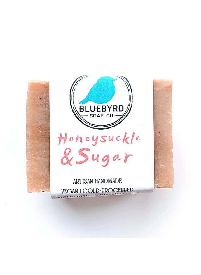 BLUEBYRD SOAP CO. - قوالب صابون مصنوعة يدويًا من السكر وزهر العسل للنساء | صابون نباتي 100% بالطريقة الباردة للوجه واليدين والجسم للنساء | قالب صابون مصنوع يدويًا من طين الكاولين لامتصاص البشرة الدهنية (زهر العسل) - Image 1