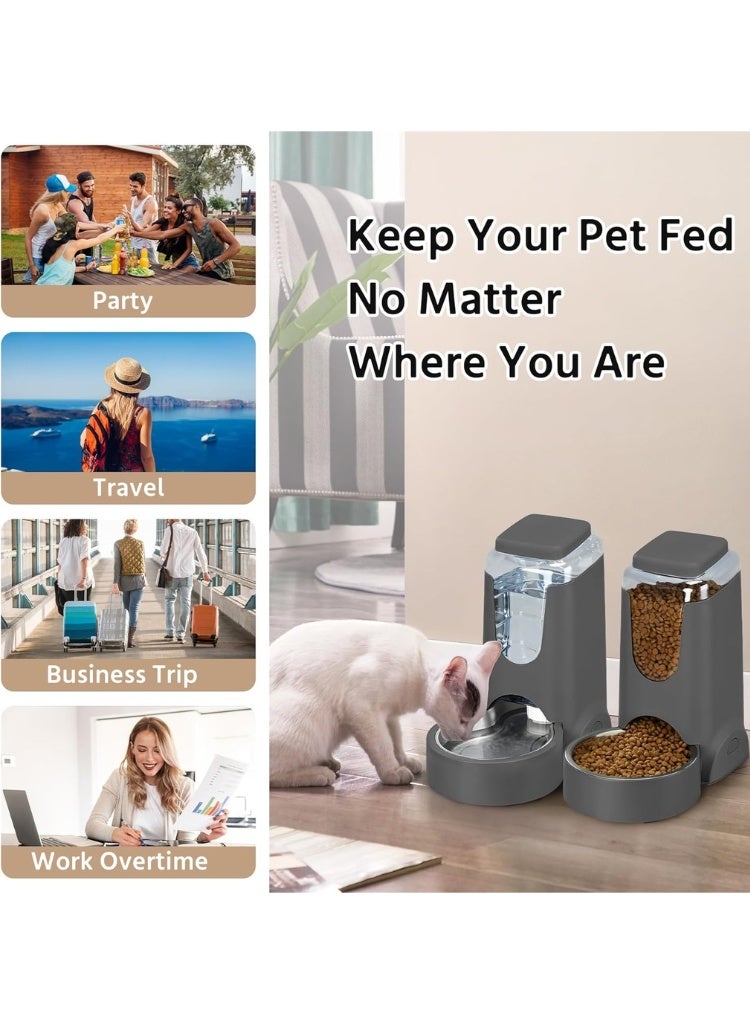 بادو موزع طعام الحيوانات الأليفة بادو بتصميم عصري – 4000 مل، سهل الاستخدام، رمادي داكن - Image 4