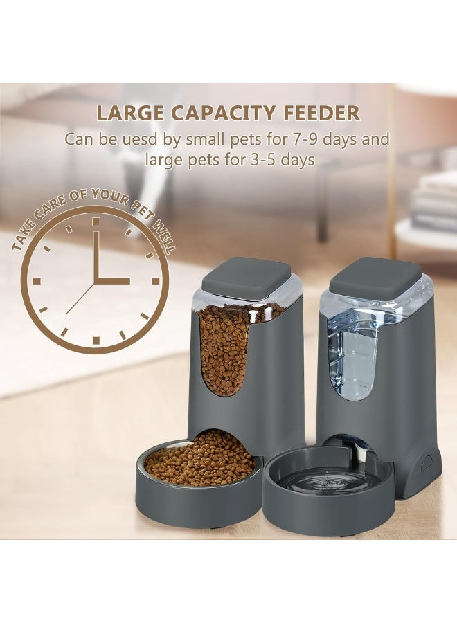 بادو موزع طعام الحيوانات الأليفة بادو بتصميم عصري – 4000 مل، سهل الاستخدام، رمادي داكن - Image 3
