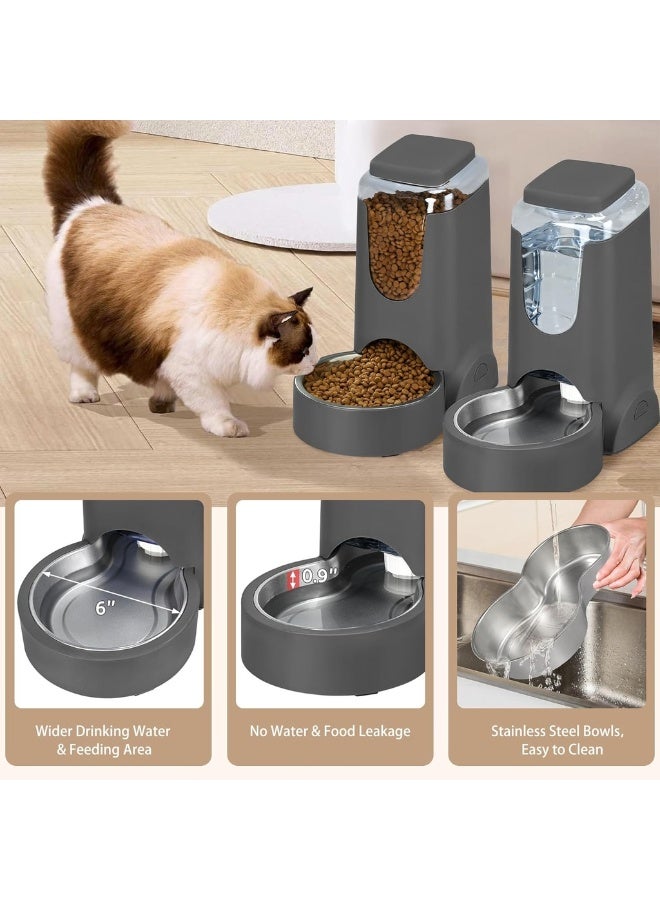 بادو موزع طعام الحيوانات الأليفة بادو بتصميم عصري – 4000 مل، سهل الاستخدام، رمادي داكن - Image 2