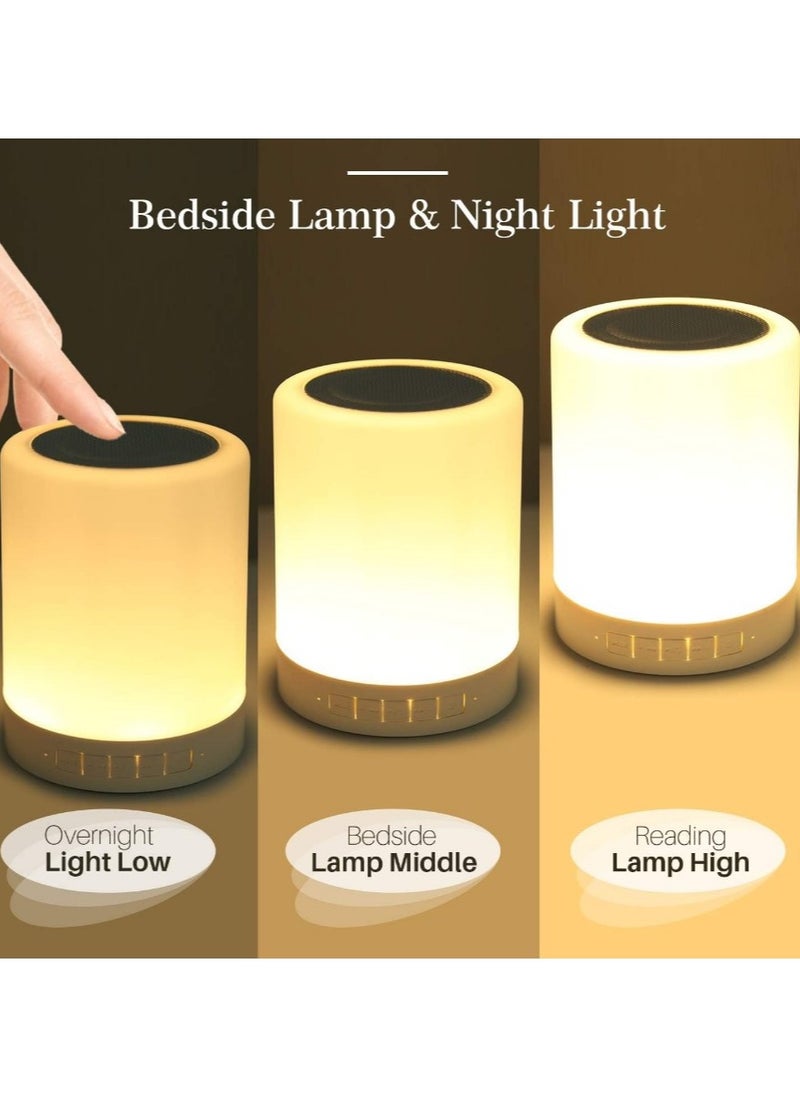 Generic - Bedside Lamp Touch Control with Bluetooth Speaker Night Light Table Lamp 3 Dimmable Modes 7 Colors Switch Gift Idea for Women Men Teens Kids Multicolor - Casting Luminous Lamp for Bedroom - Portable Wireless Speaker - Touch Control Lamp with Bluetooth Speaker - Wireless Speaker - Outdoor Bluetooth Speakers, Best Gifts for Girls Boys Kids - Image 1