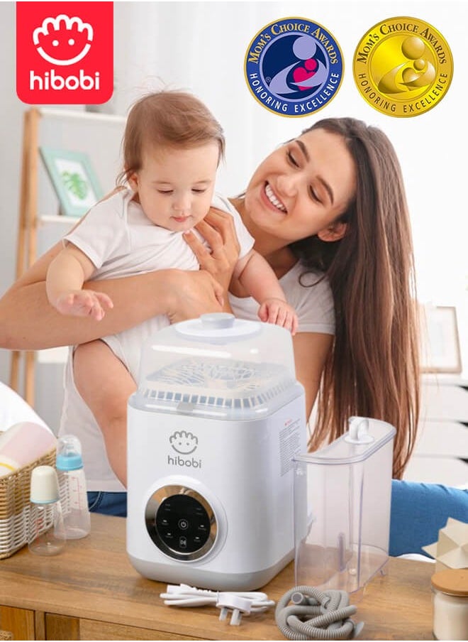 hibobi - Bottle Washer - Baby Bottle Washer, Sterilizer + Dryer - All in One Machine Cleans Bottles, Pump Parts, & Sippy Cups - Replaces Hand Washing, Bottle Brushes and Drying Racks - Image 1