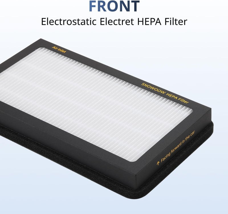 SNOWOOW Tesla Model 3 Model Y Air Filter HEPA 2 Pack with Activated Carbon Replacement (2016-2024) - Image 5