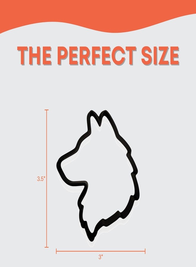 Bundle of Fun Wolf Head Cookie Cutter with Easy Push Design (4 inches) - Image 2