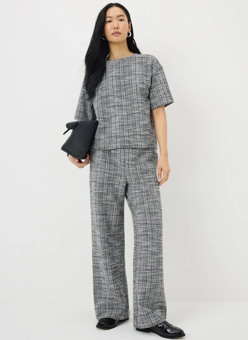 Matalan Black Boucle Co-Ord Top