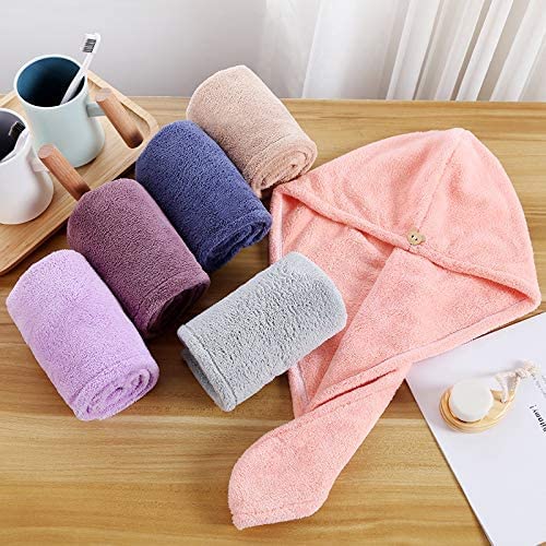 SNOWGREEN EXPORT Hair Towel Wrap Absorbent Towel Hair-Drying Bathrobe Magic Hair Warp Towel Super Microfiber 500 GSM Bath Towel Hair Dry Cap Salon Towel (Pack of 2 Light Green & Peach) - Image 2