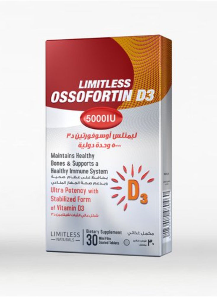 LIMITLESS Ossofortin D3 (5000 IU) 30Tablet 