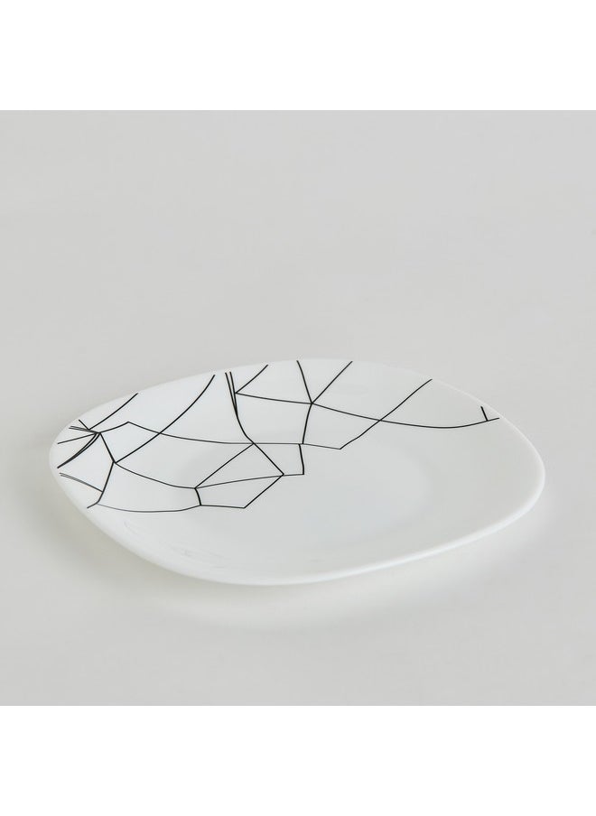 Home Box Crackle Opalware Side Plate 20 x 1.9 x 20 cm  - Image 5