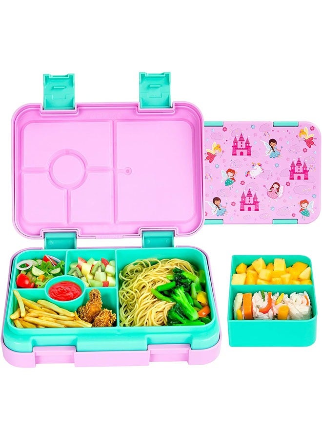 Arabest Bento Lunch Box for Kids & Toddlers, Leak-Proof Lunchbox with 5/6 Compartments - Back to School, Snack Containers for On-the-Go Meal, Made with Safe BPA-Free Material - Image 1