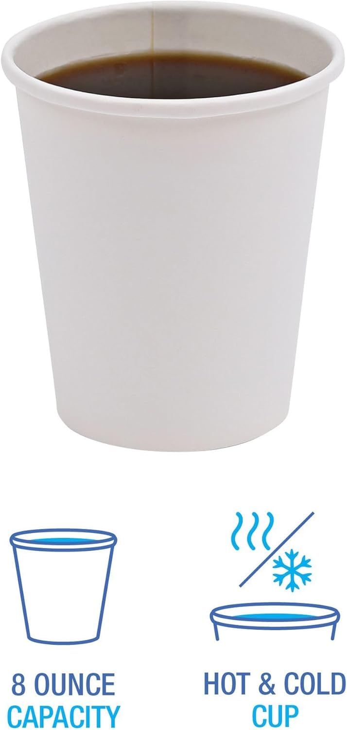 BOARDWALK FOODSERVICE BWKWHT8HCUP CUP HOT 8OZ WH CT1000 - Image 5