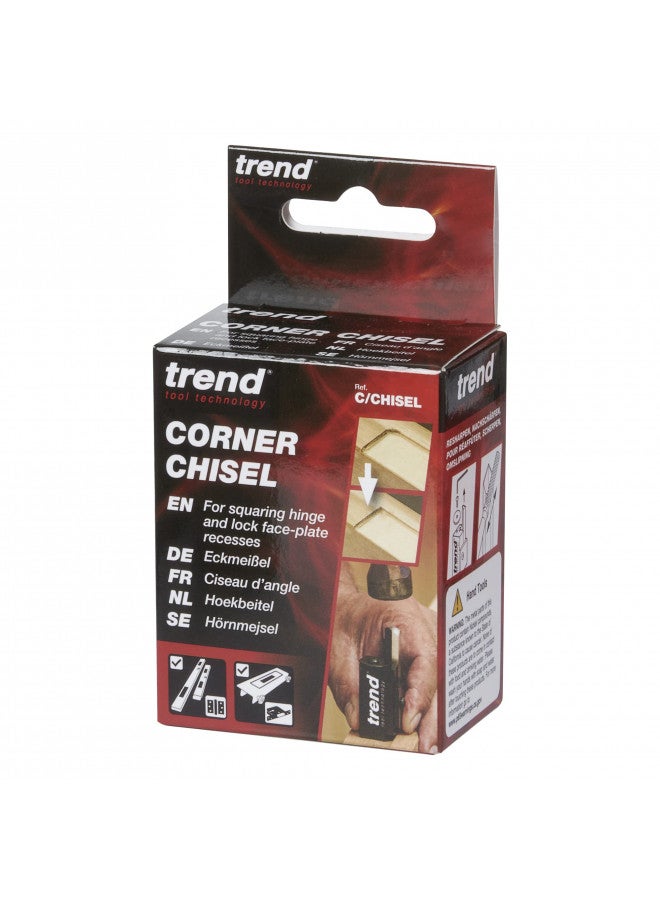 Trend Hinge Recess Squaring Corner Chisel, Quickly Square Up Rounded Corners, C/CHISEL